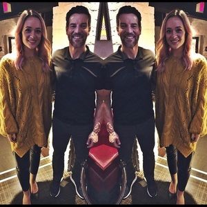 Golden Hour Oversize Bubble Sleeve Sweater Dress